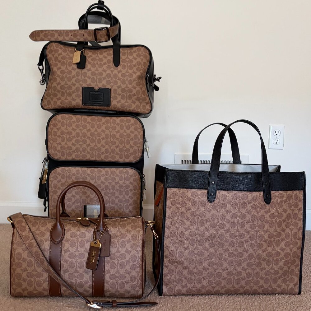Signature Tan Crossbody and Hand Carry Canvas Field Tote 40 - Picture 15 of 15